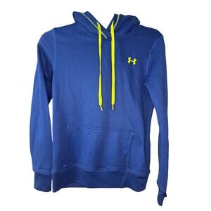 Under Armour Royal Blue Hoodie with Bright Yellow Details Adult Small